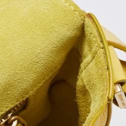 Pre Owned Saint Laurent Yellow Leather Ligne Y Crossbody Bag