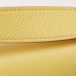 Pre Owned Saint Laurent Yellow Leather Ligne Y Crossbody Bag