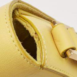 Pre Owned Saint Laurent Yellow Leather Ligne Y Crossbody Bag