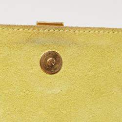 Pre Owned Saint Laurent Yellow Leather Ligne Y Crossbody Bag