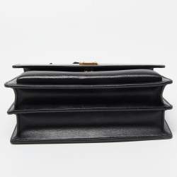 Pre Owned Saint Laurent Black Leather Medium Sunset Shoulder Bag