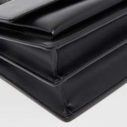 Pre Owned Saint Laurent Black Leather Medium Sunset Shoulder Bag