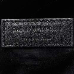 Pre Owned Saint Laurent Dark Grey Monogram Leather Loulou Shoulder Bag