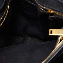 Pre Owned Saint Laurent Dark Grey Monogram Leather Loulou Shoulder Bag