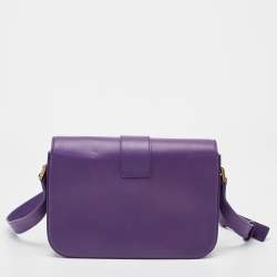 Pre Owned حقيبة كتف سان لوران حرف واي ليغن جلد أصفر