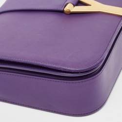 Pre Owned حقيبة كتف سان لوران حرف واي ليغن جلد أصفر