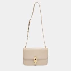 Saint Laurent - Authenticated Loulou Handbag - Leather Beige Plain for Women, Very Good Condition