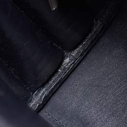 Pre Owned Saint Laurent Blue Croc Embossed Leather Nano Classic Sac De Jour Tote