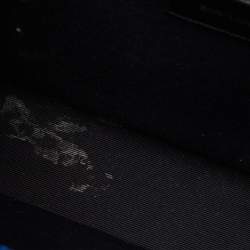 Pre Owned Saint Laurent Blue Matelassé Leather Large Monogram Envelope Shoulder Bag