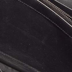 Saint Laurent Black Matelasse Leather Monogram Envelope Wallet on Chain