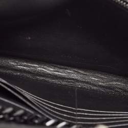 Saint Laurent Black Matelasse Leather Monogram Envelope Wallet on Chain