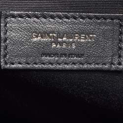 Saint Laurent Blue Crinkled Leather Niki Shopper Tote