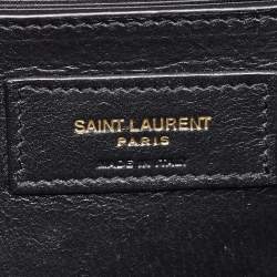 Saint Laurent Burgundy Mix Matelasse Leather Medium Envelope Chain Bag