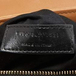 Saint Laurent Brown Quilted Suede Loulou Toy Shoulder Bag