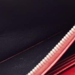 Saint Laurent Dark Red Matelasse Leather Monogram Envelope Wallet on Chain