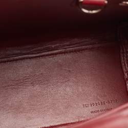 Saint Laurent Red Croc Embossed Leather Nano Classic Sac De Jour Tote