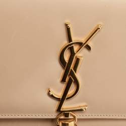 Saint Laurent Beige Leather Kate Tassel Flap Chain Crossbody Bag