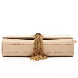 Saint Laurent Beige Leather Kate Tassel Flap Chain Crossbody Bag