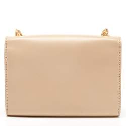 Saint Laurent Beige Leather Kate Tassel Flap Chain Crossbody Bag
