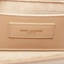 Saint Laurent Beige Leather Kate Tassel Flap Chain Crossbody Bag