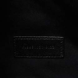Saint Laurent Black Mix Quilt Leather Monogram Wristlet Pouch