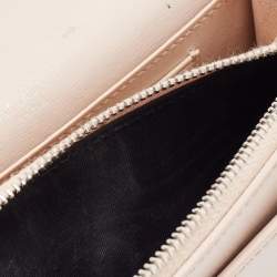 Saint Laurent Light Pink Leather Sunset Wallet On Chain