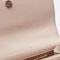 Saint Laurent Light Pink Leather Sunset Wallet On Chain