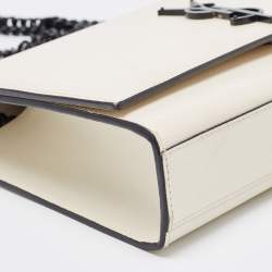 Pre Owned Saint Laurent Off White Leather Medium Kate Shoulder Bag