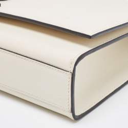 Pre Owned Saint Laurent Off White Leather Medium Kate Shoulder Bag