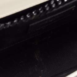 Pre Owned Saint Laurent Off White Leather Medium Kate Shoulder Bag