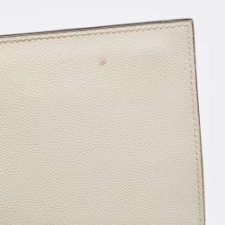 Pre Owned Saint Laurent Off White Leather Medium Kate Shoulder Bag