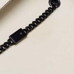 Pre Owned Saint Laurent Off White Leather Medium Kate Shoulder Bag