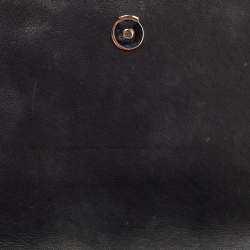 مملوكة مسبقًا Saint Laurent Black Croc Embossed Leather Sunset Chain Wallet Bag