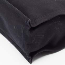 Saint Laurent Black Canvas and Leather Large Rive Gauche Shopper Tote 