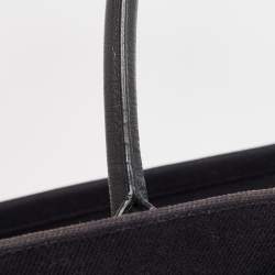 Saint Laurent Black Canvas and Leather Large Rive Gauche Shopper Tote 