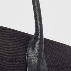 Saint Laurent Black Canvas and Leather Large Rive Gauche Shopper Tote 