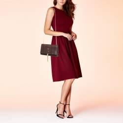 Saint Laurent Burgundy Monogram Kate Tassel Chain Bag