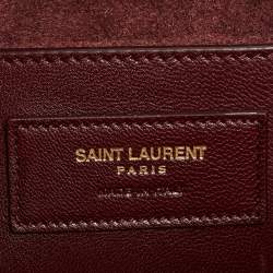 Saint Laurent Burgundy Monogram Kate Tassel Chain Bag