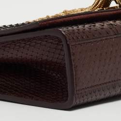 Saint Laurent Burgundy Monogram Kate Tassel Chain Bag