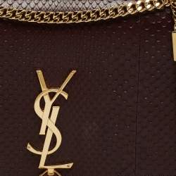 Saint Laurent Burgundy Monogram Kate Tassel Chain Bag