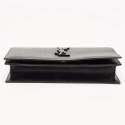 Saint Laurent Black Leather Kate Clutch