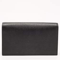 Saint Laurent Black Leather Kate Clutch