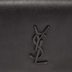 Saint Laurent Black Leather Kate Clutch