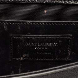 Saint Laurent Black Leather Kate Clutch