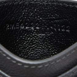 Pre Owned Saint Laurent Grey Matelassé Leather Monogram Card Holder
