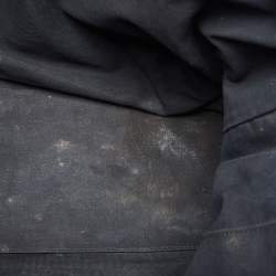 Pre Owned Saint Laurent Black Leather Vavin Buckle Tote