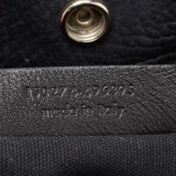 Pre Owned Saint Laurent Black Leather Vavin Buckle Tote