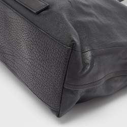 Pre Owned Saint Laurent Black Leather Vavin Buckle Tote