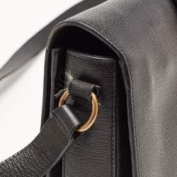 Saint Laurent Black Leather Ligne Y Crossbody Bag