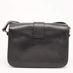 Saint Laurent Black Leather Ligne Y Crossbody Bag
